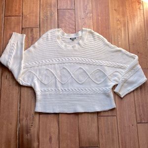 Wild Fable Crop Knit Off White Sweater